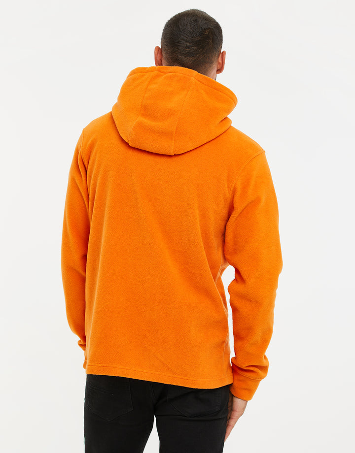 Orange Microfleece Overhead Hoodie