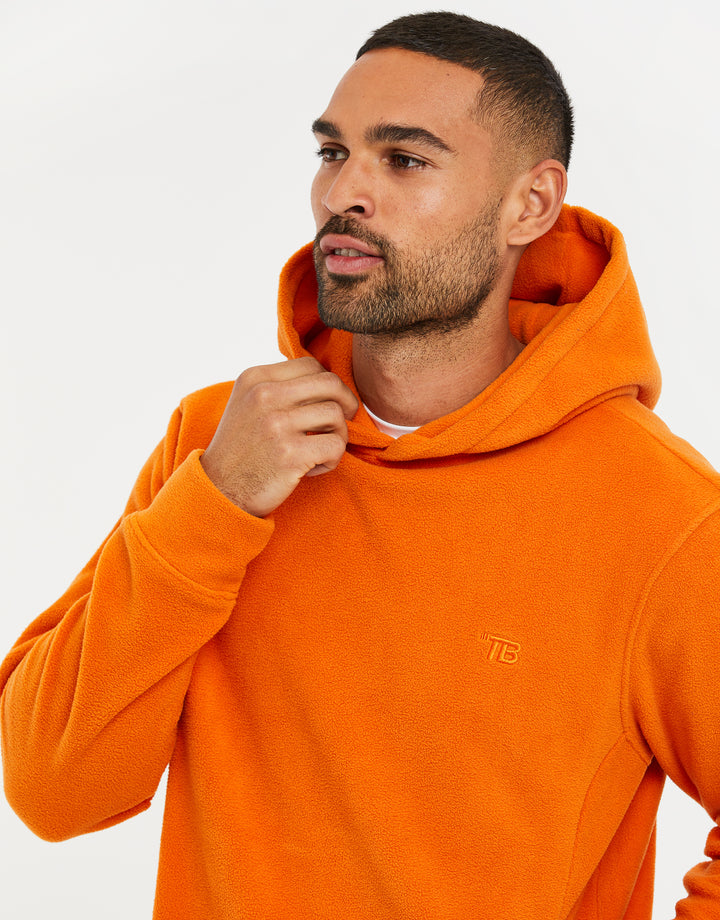 Orange Microfleece Overhead Hoodie