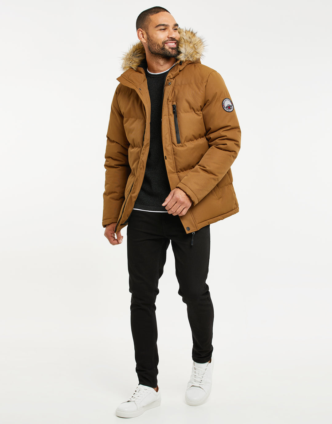 Camel Brown Parka Jacket