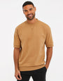 Camel Brown Short Sleeve Sweatshirt