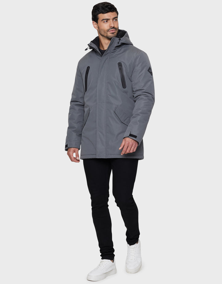 Castleford Charcoal Plain Padded Jacket