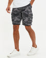 Charcoal Grey Camo Cargo Shorts