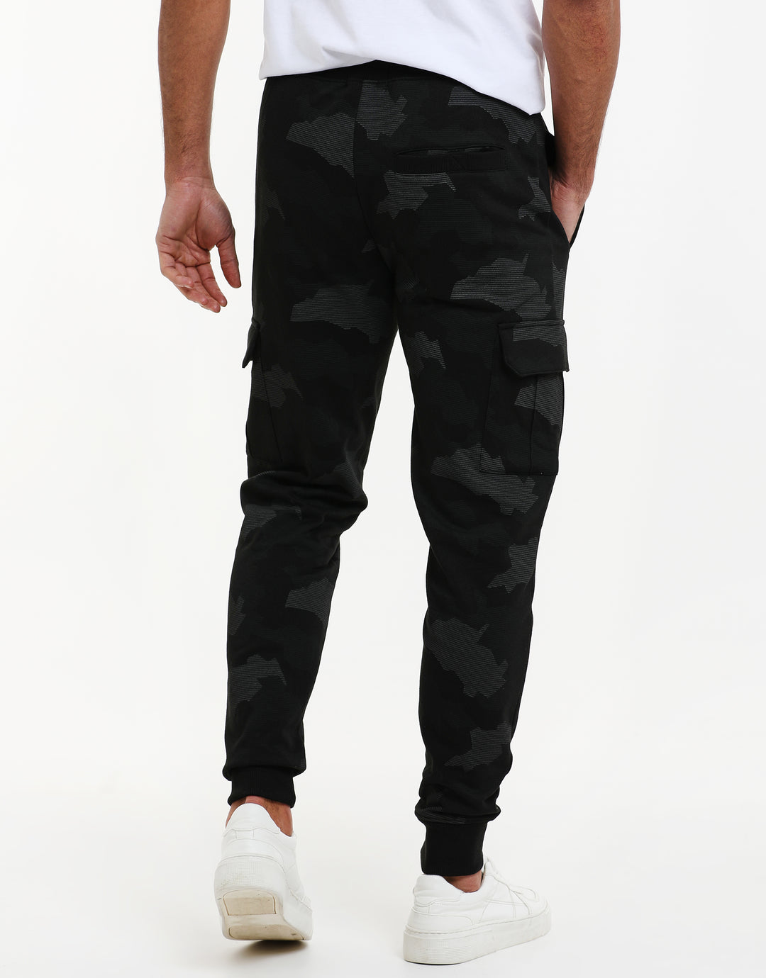 Charcoal Grey Camo Cargo Joggers