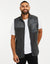 Charcoal Grey Faux Borg Contrast Panel Gilet