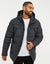 Charcoal Grey Hooded Padded Jacket