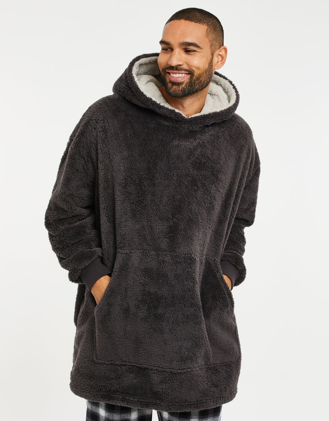 Mens charcoal grey hoodie Clearance