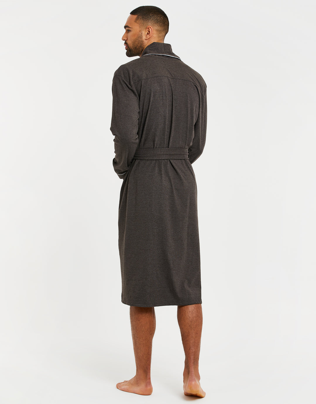 Charcoal Grey Marl Lightweight Dressing Gown