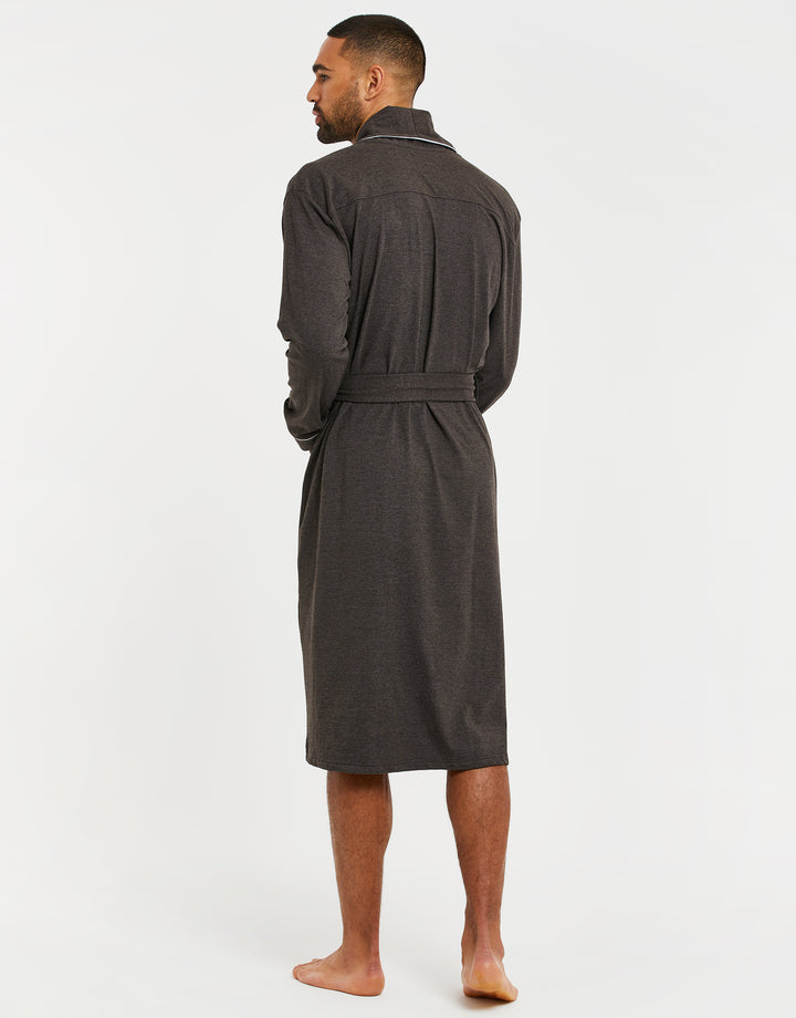 Charcoal Grey Marl Lightweight Dressing Gown