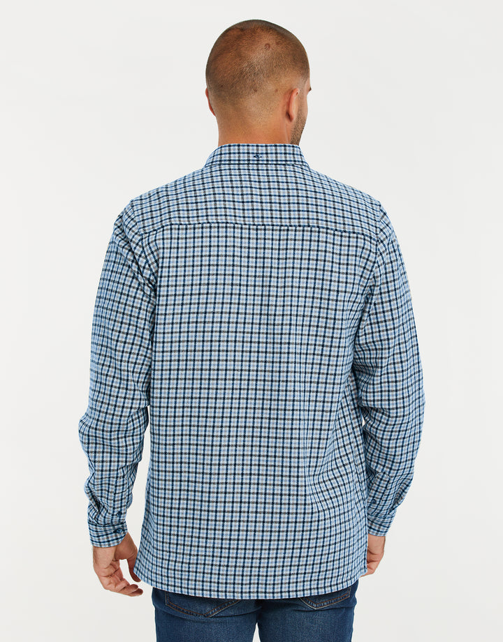 China Blue Check Long Sleeve Shirt