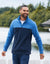 Cobalt Blue & Navy Colourblock Quarter Zip Fleece