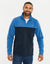 Cobalt Blue & Navy Colourblock Quarter Zip Fleece