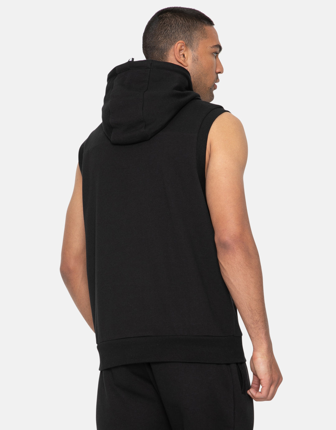 Coe Black Plain Fitness Gym Hoodie