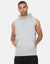 Light Grey Sleeveless Overhead Gym Hoodie