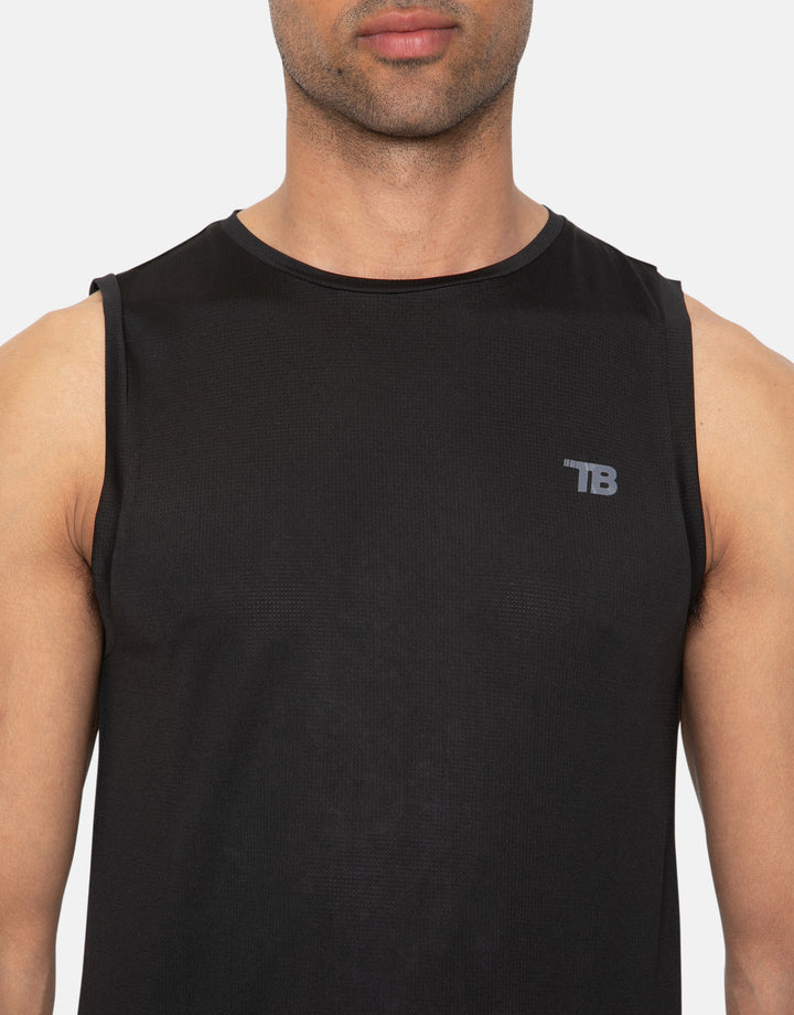 Daley Black Plain Fitness Gym Vest