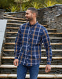 Dark Blue Check Long Sleeve Shirt