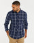 Dark Blue Check Long Sleeve Shirt