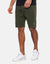 Dark Khaki Green Fleece Sweat Shorts
