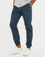 Denim Blue Cuffed Jogger Style Trousers