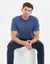 Denim Blue Round Neck Knitted T-Shirt