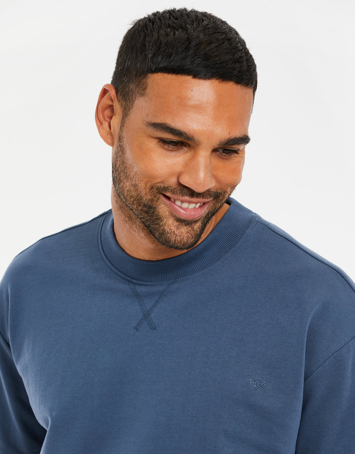 Denim Blue Short Sleeve Sweatshirt