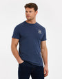 Denim Marl Blue Crew Neck T-Shirt