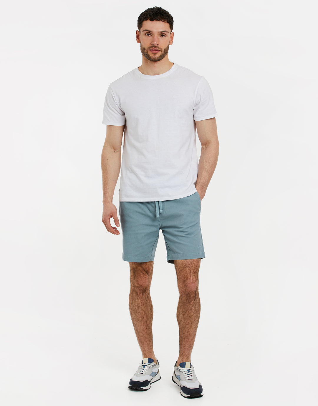 Duck Egg Blue Jogger Style Chino Shorts