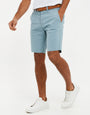 Duck Egg Blue Belted Chino Shorts