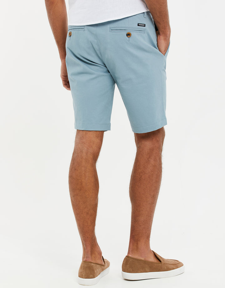 Duck Egg Blue Slim Fit Chino Shorts