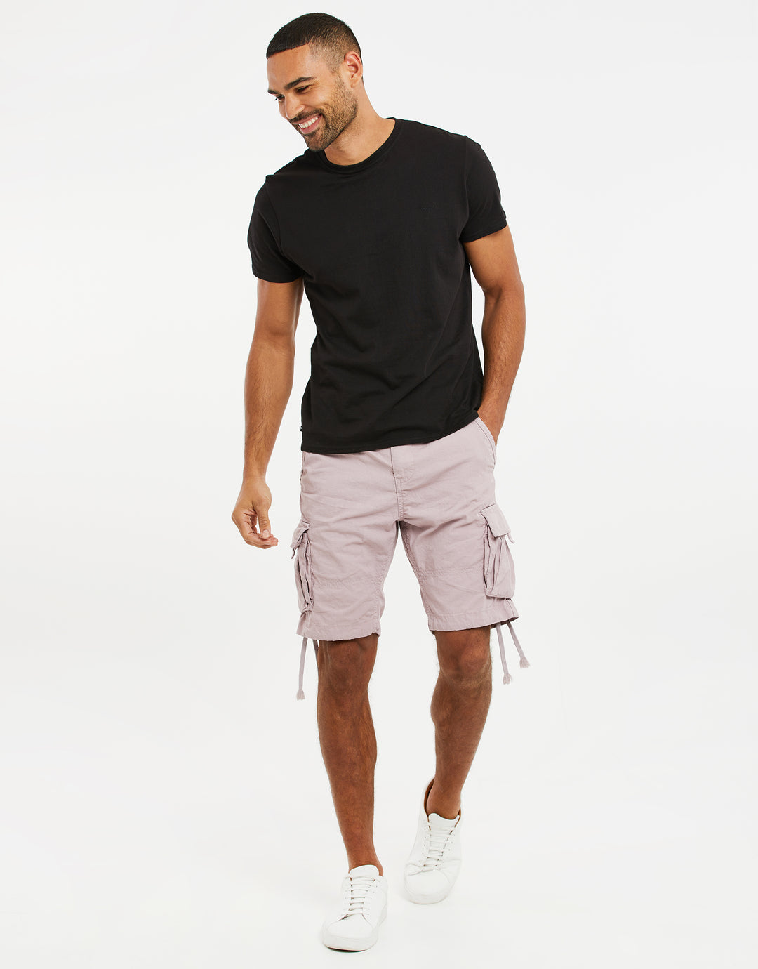 Dusky Pink Cargo Shorts