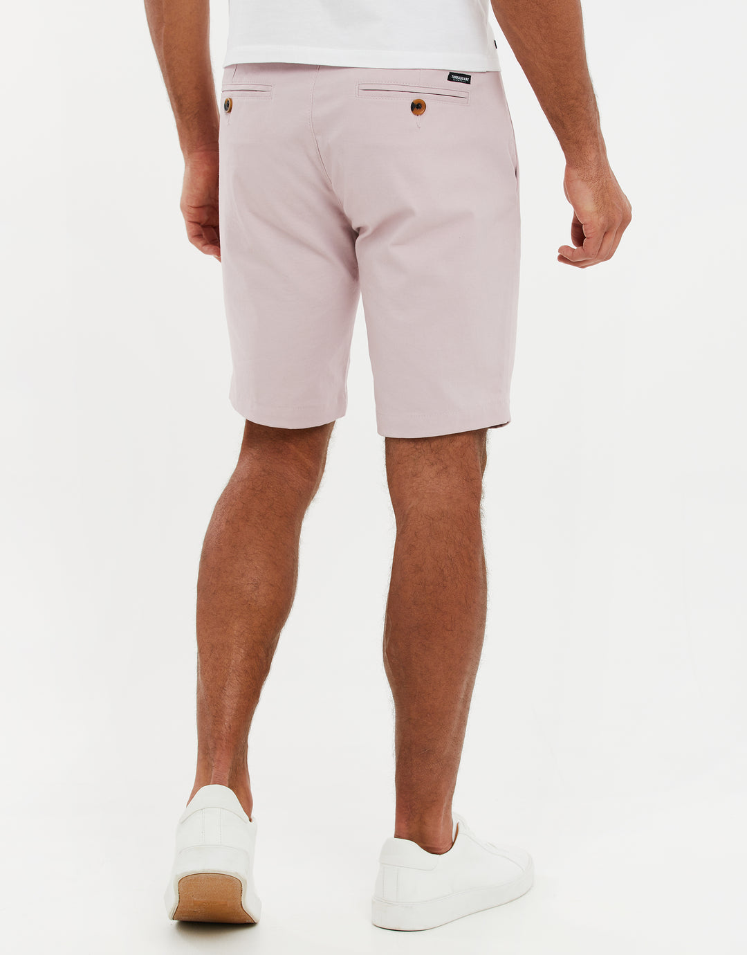 Dusky Pink Slim Fit Chino Shorts