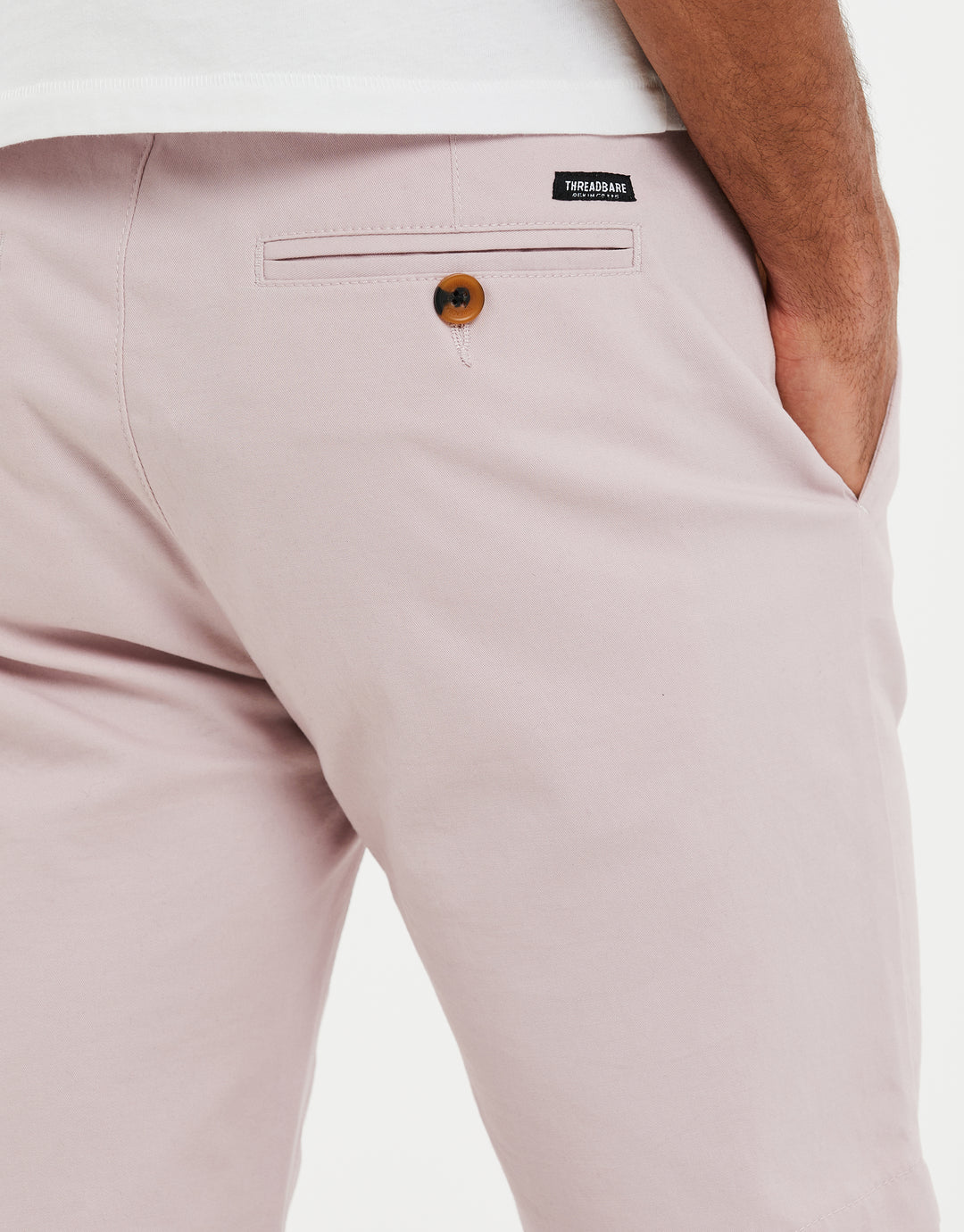 Dusky Pink Slim Fit Chino Shorts