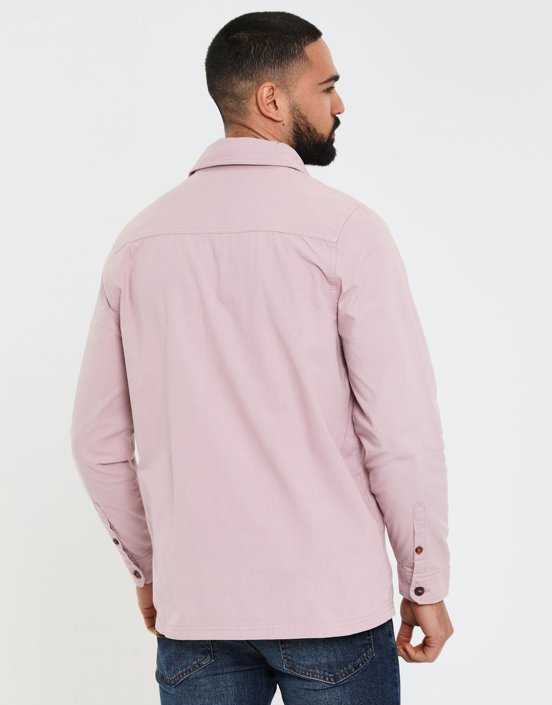 Dusky Pink Relaxed Fit Lightweight Shacket