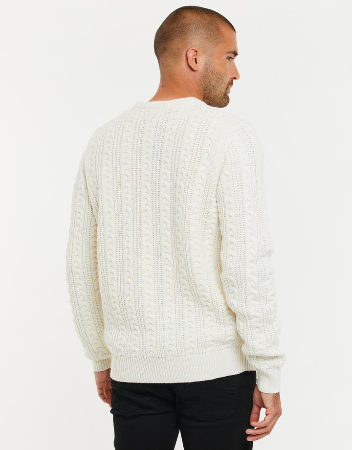 Ecru Cable Knit Jumper