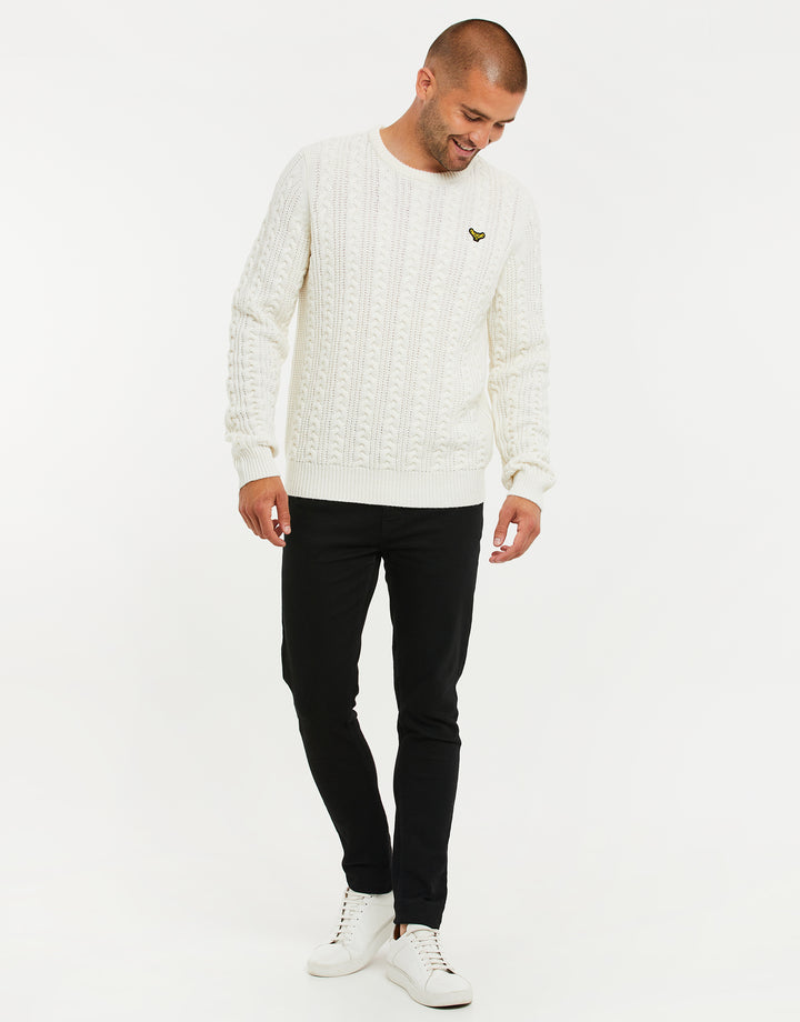 Ecru Cable Knit Jumper