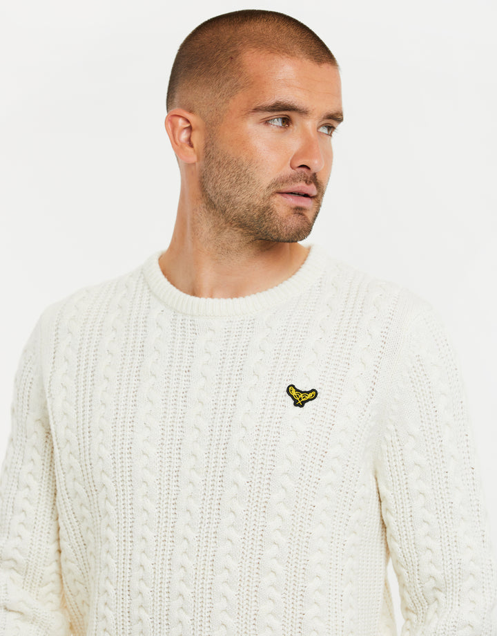 Ecru Cable Knit Jumper