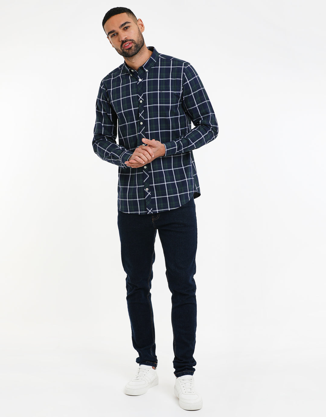 Green Sicily Check Long Sleeve Shirt