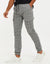 Grey Check Slim Fit Cargo Style Trousers