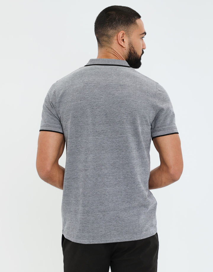 Grey Marl Pique Classic Polo Shirt