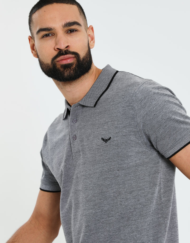 Grey Marl Pique Classic Polo Shirt