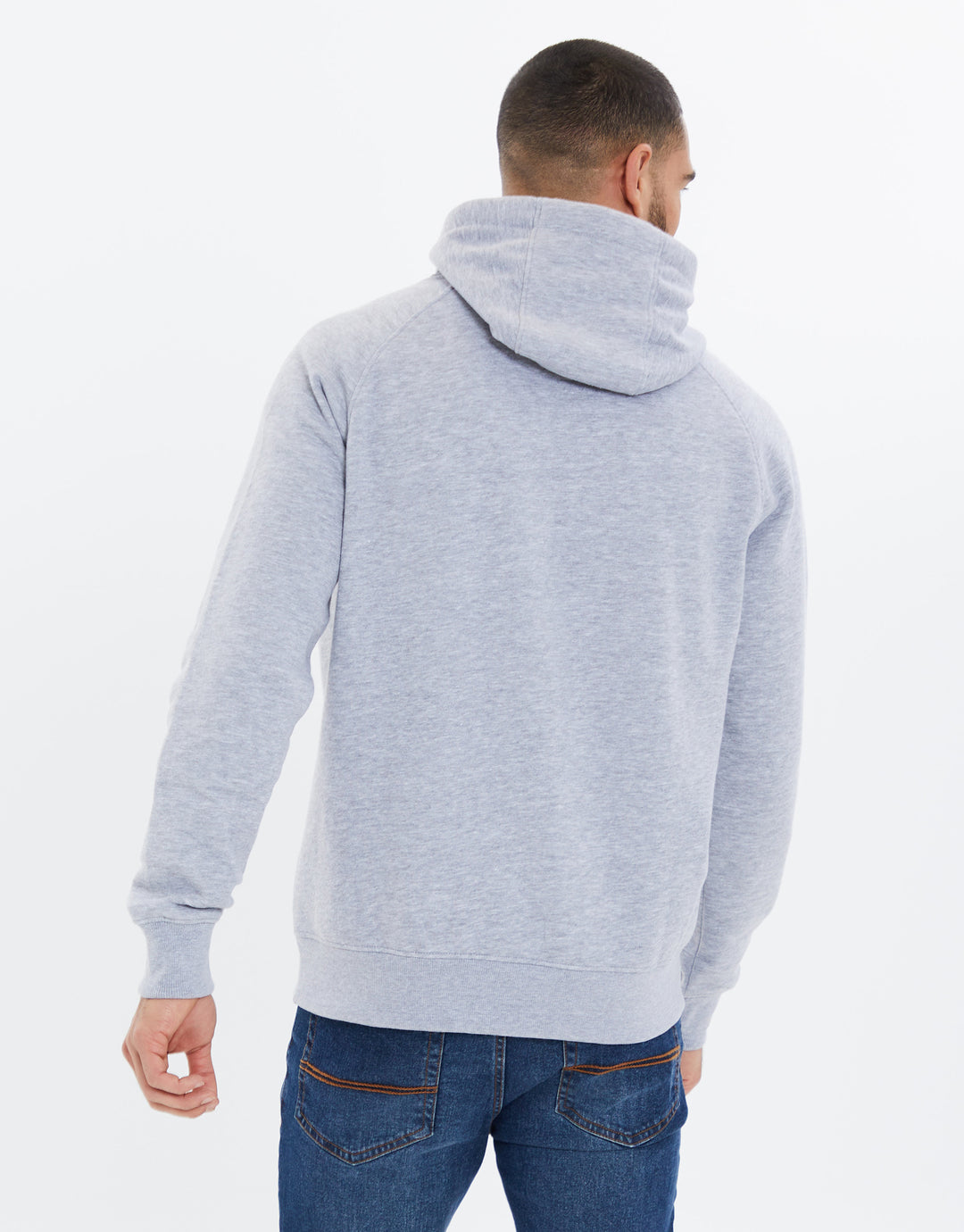 Grey Marl Casual Overhead Hoodie