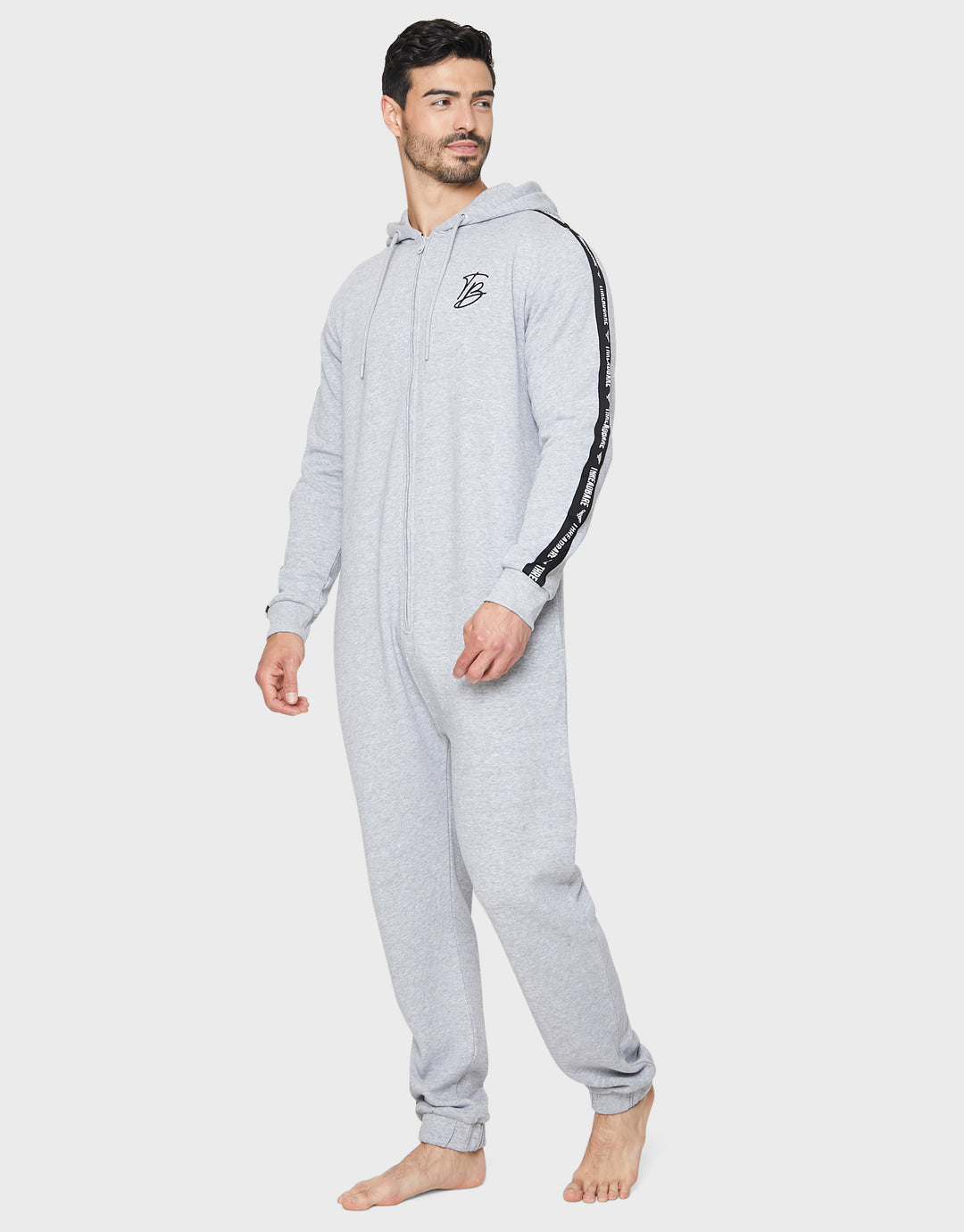 Grey Marl Hooded Onesie