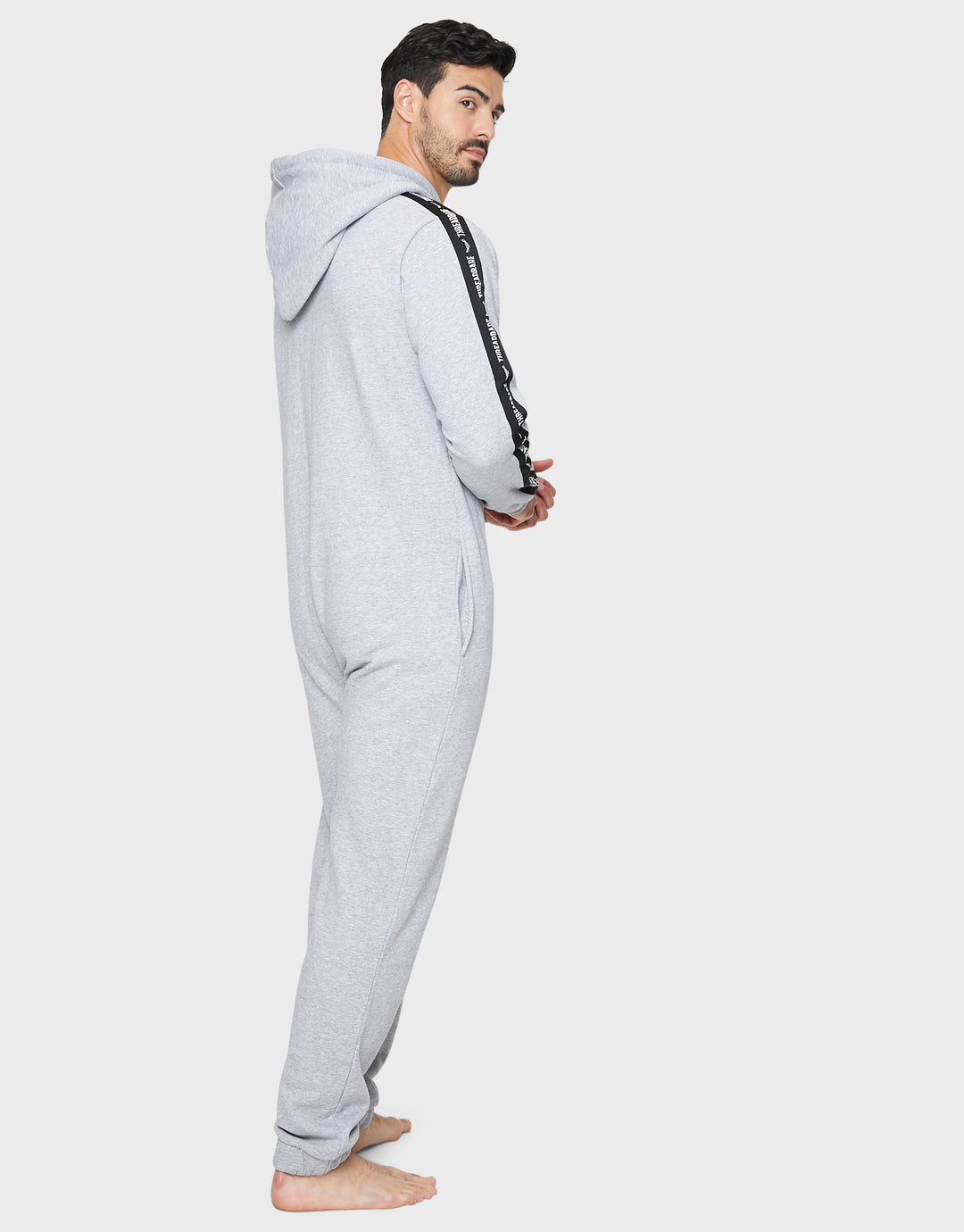 Grey Marl Hooded Onesie