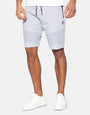 Light Grey Ribbed Panel Fleece Shorts
