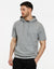 Grey Marl Short Sleeve Overhead Hoodie