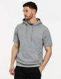 Grey Marl Short Sleeve Overhead Hoodie