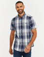 Grey Oxford Check Short Sleeve Shirt