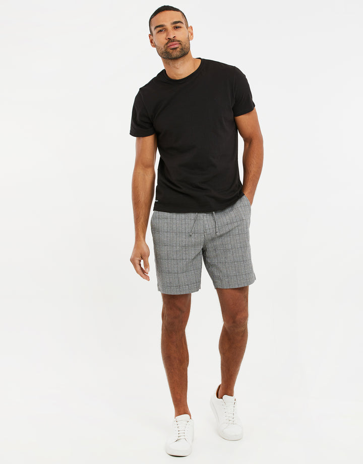 Grey Prince Check Shorts