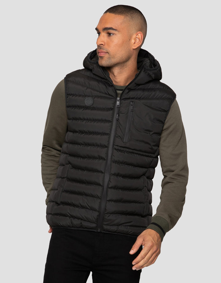 Horsley Black Plain Padded Gilet