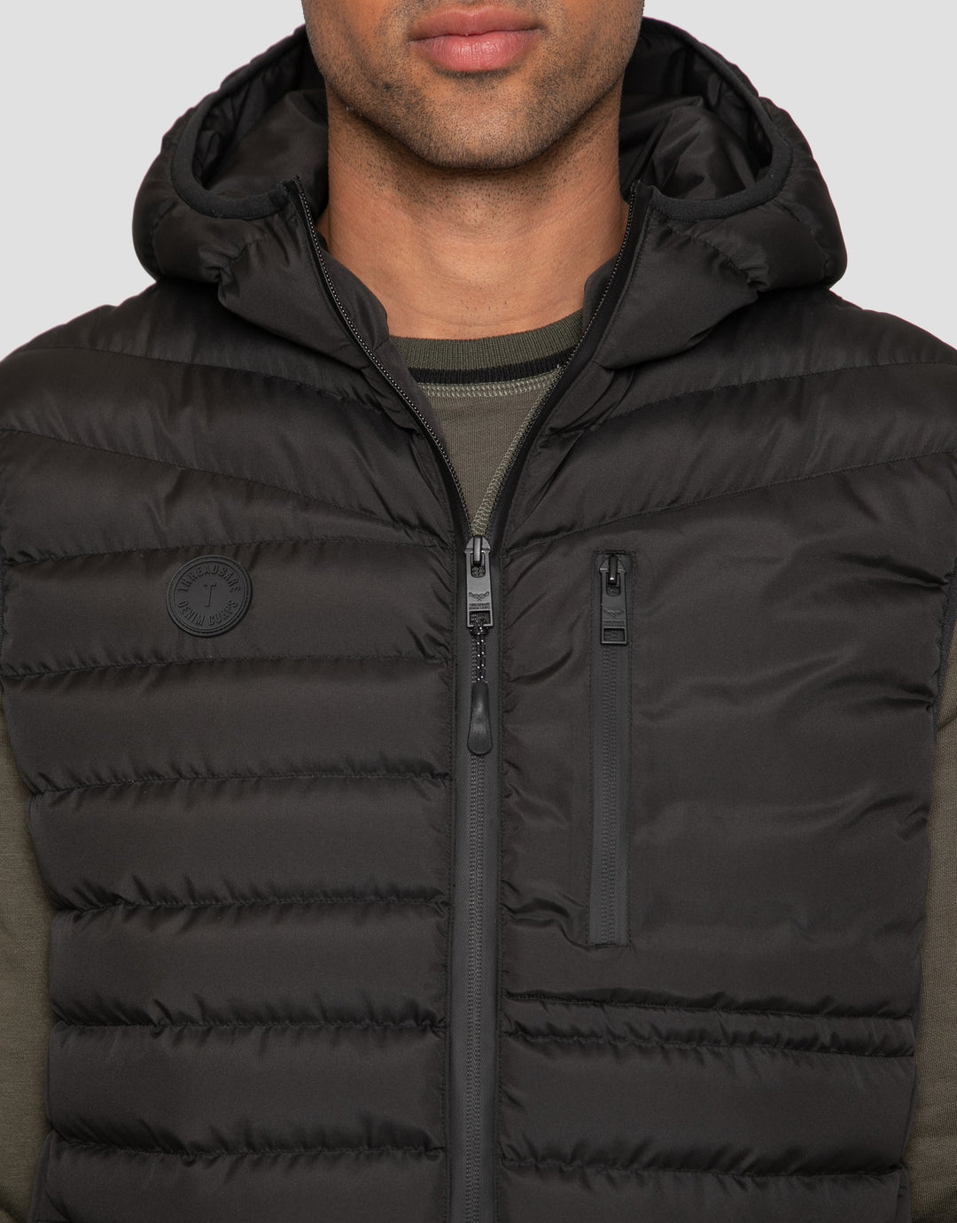 Horsley Black Plain Padded Gilet
