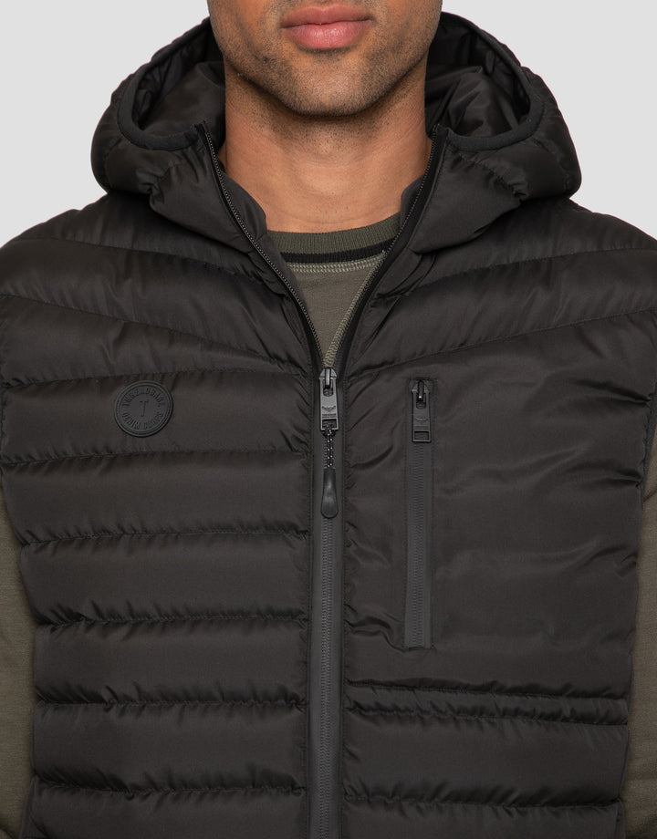 Horsley Black Plain Padded Gilet
